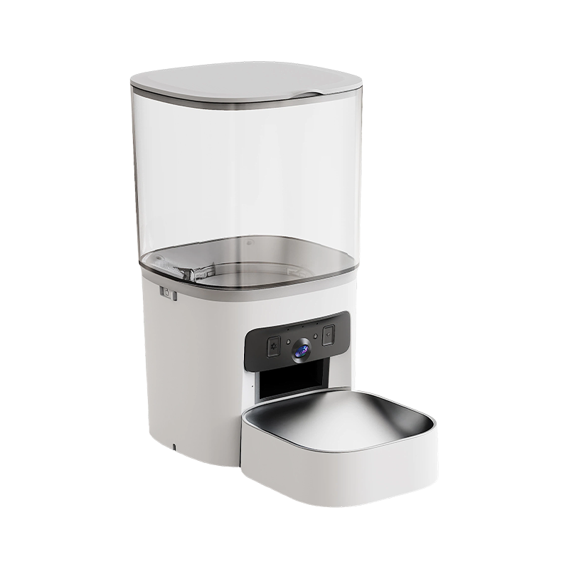 MAS-3007 Dual-Lens Smart Pet Feeder na may 6L Transparent Hopper